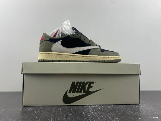 Rep OG DM7866-002 AIR 'BLACK TRAVIS JORDAN 1 X OLIVE' LOW SCOTT SP 0807